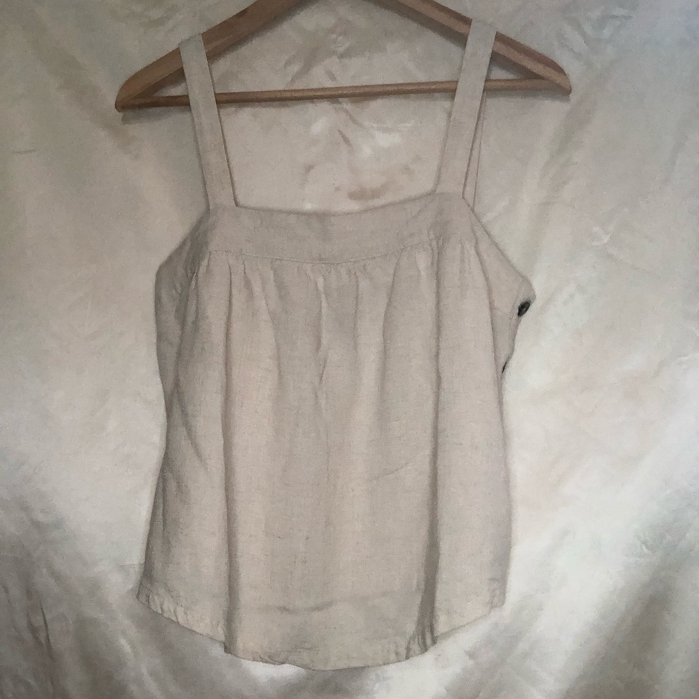 Universal Threads linen tank top with side buttons